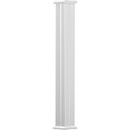 Ekena Millwork 4" x 9' Endura-Aluminum Column, Square Shaft (Load-Bearing 12,000 lbs), Non-Tapered, FLuted EA0409ENFSATUTU